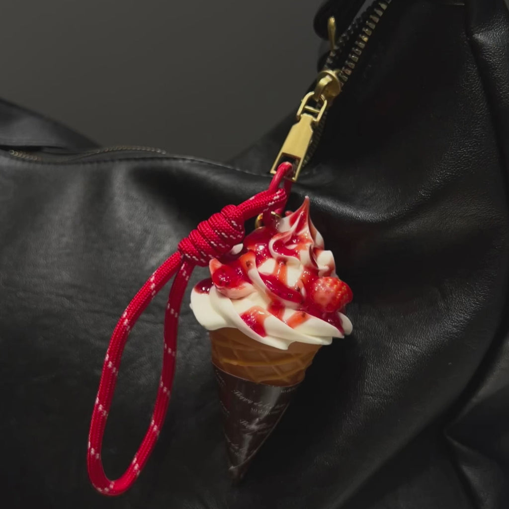 Chocolate Ice Cream Bag Charm