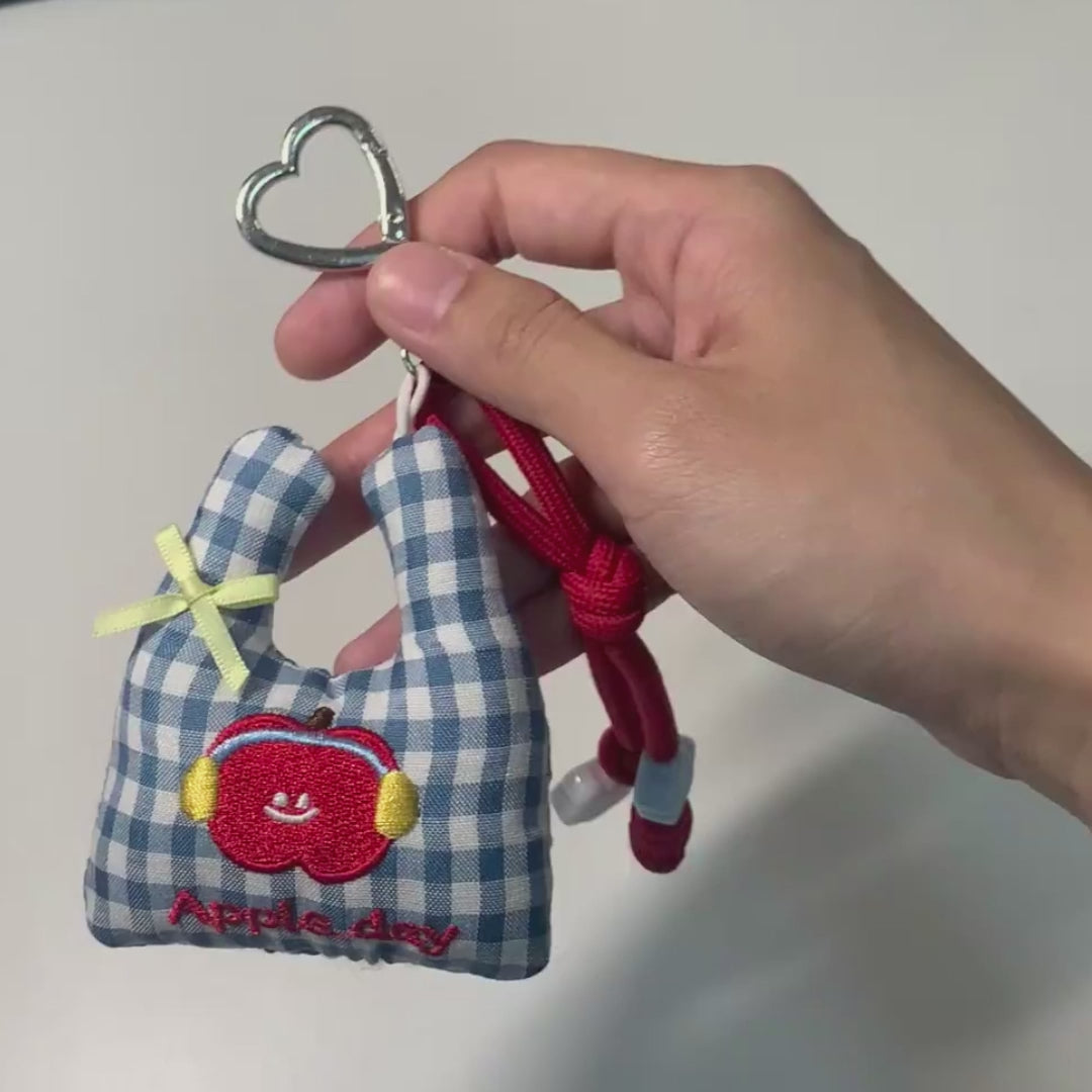 Mini Cloth Shopping Bag Charm
