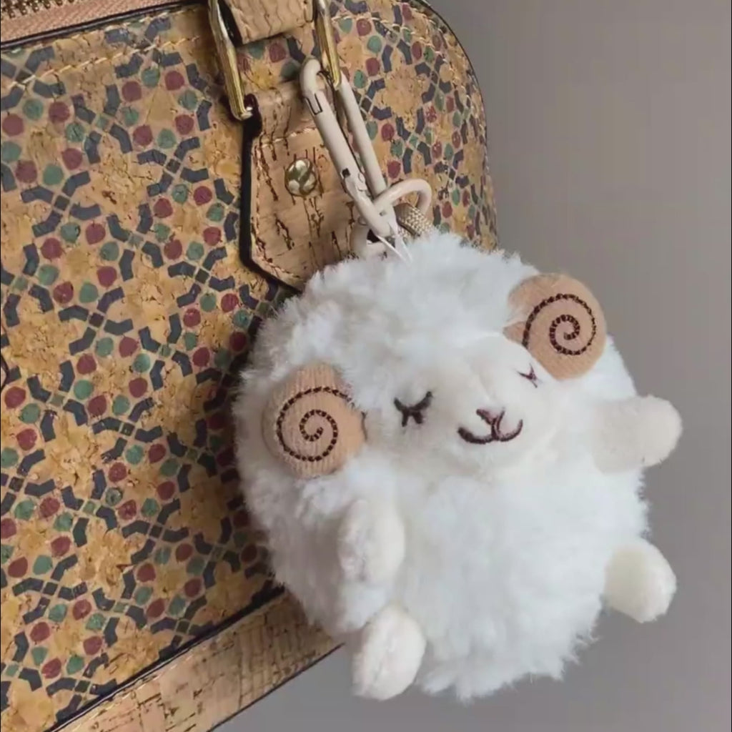 Fluffy Lamb Bag Charm
