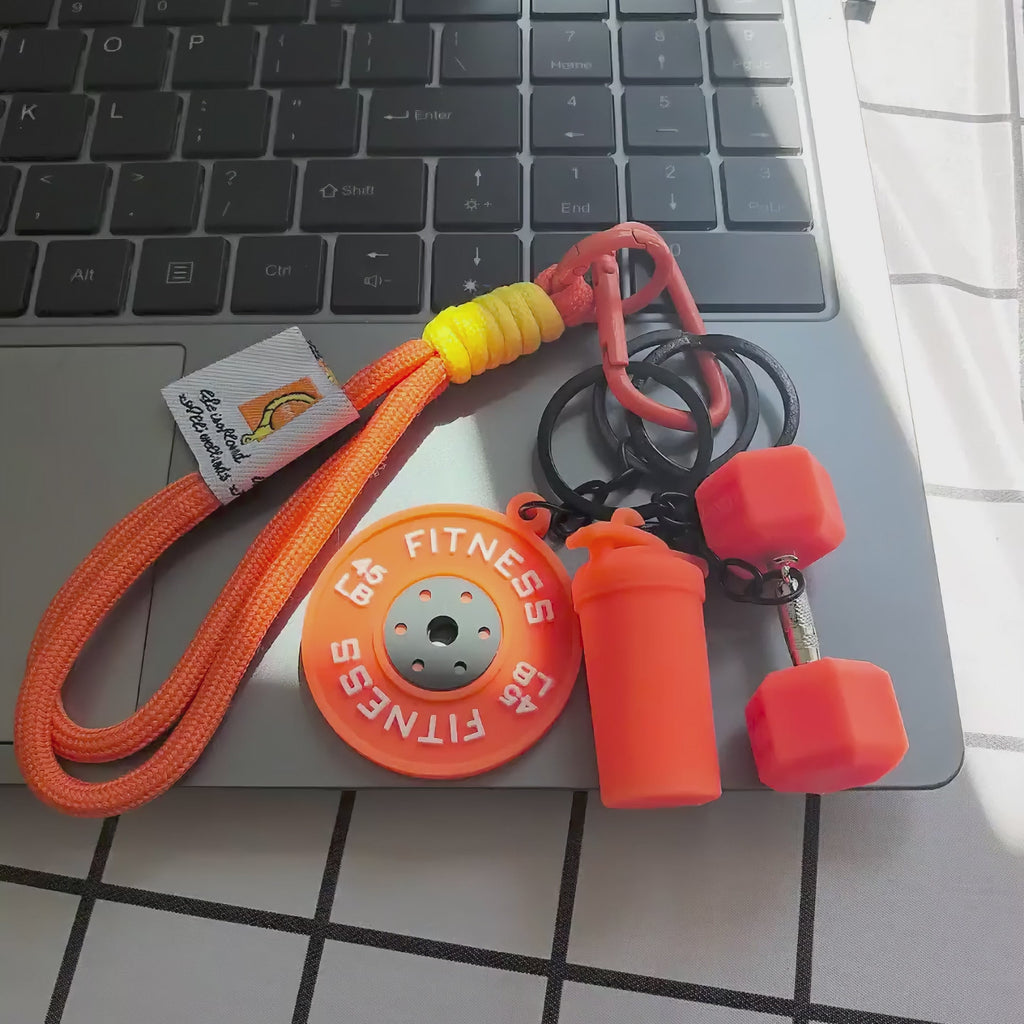Bag Charm Mini Gym Equipment Style